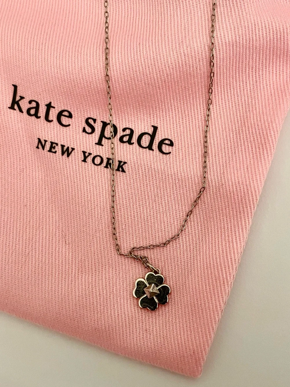 Kate Spade ♠️ Silver Spade Flower Mini Pendant
